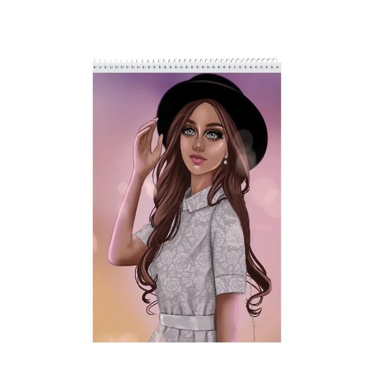 دفتر نقاشی 50 برگ نیکاد مدل دخترانه طرح mariya کد A4