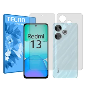 Tecno Resistant model Transparent screen protector suitable for Xiaomi Redmi 13 mobile phone Along with the phone back protector