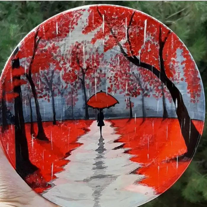 دیوارکوب سفالی مدل پاییز دلتنگی