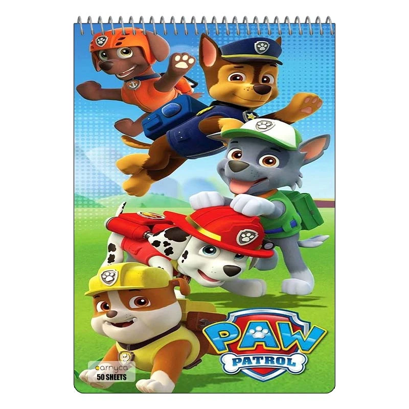 دفتر نقاشی 50 برگ سیمی کارنیکا طرح سگ های نگهبان paw patrol کد 39232