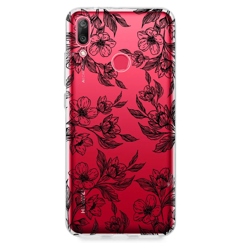 کاور مگافون طرح گل مدل C50-B مناسب برای گوشی موبایل هوآوی Y7 Prime 2019 / Y7 2019