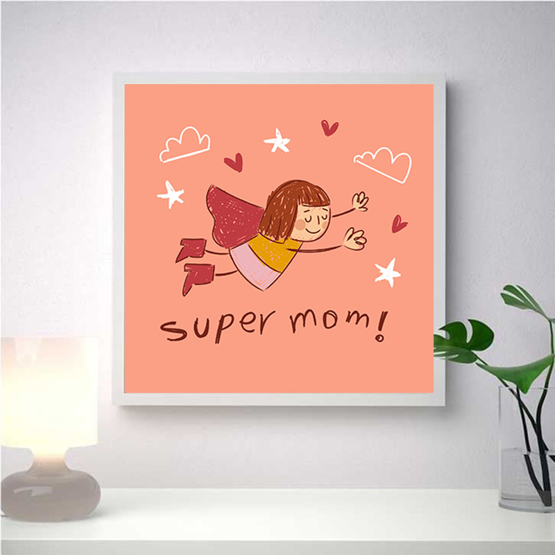 تابلو
کودک مدل دکوراتیو طرح super mom کد 0474