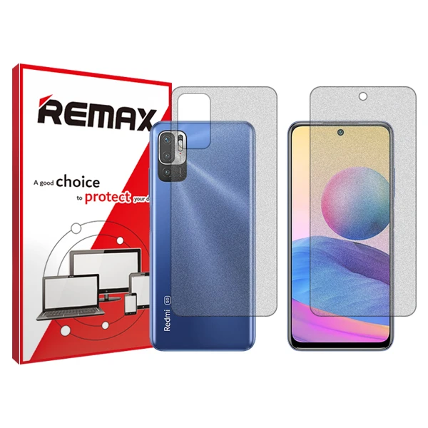 محافظ صفحه نمایش مات ریمکس مدل HyMTT مناسب برای گوشی موبایل شیائومی Redmi Note 10 5G به همراه محافظ پشت گوشی