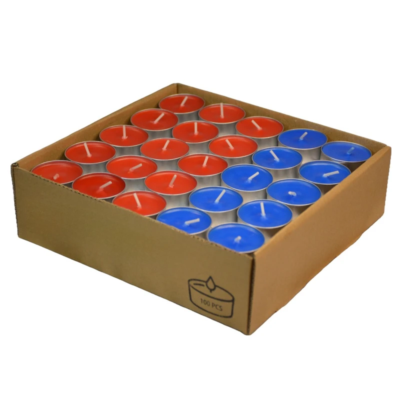 شمع وارمر مدل فوتبالی کد TOTTO-REDnBLUE بسته 100 عددی