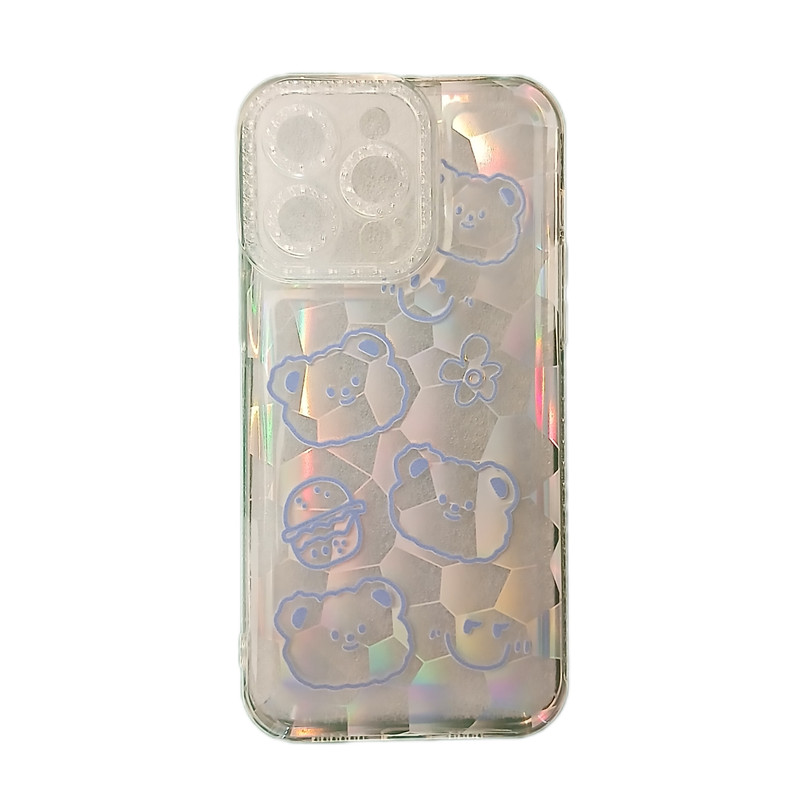 کاور مدل 0/4421 طرح خرسی شبرنگی مناسب برای گوشی موبایل اپل iphone 14 pro max