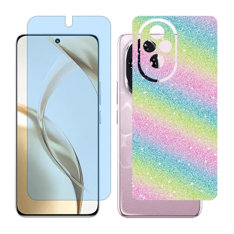 محافظ صفحه نمایش مات آنتی بلو گلس مدل Together مناسب برای گوشی موبایل آنر 200 / Honor 200 به همراه برچسب پوششی پشت گوشی