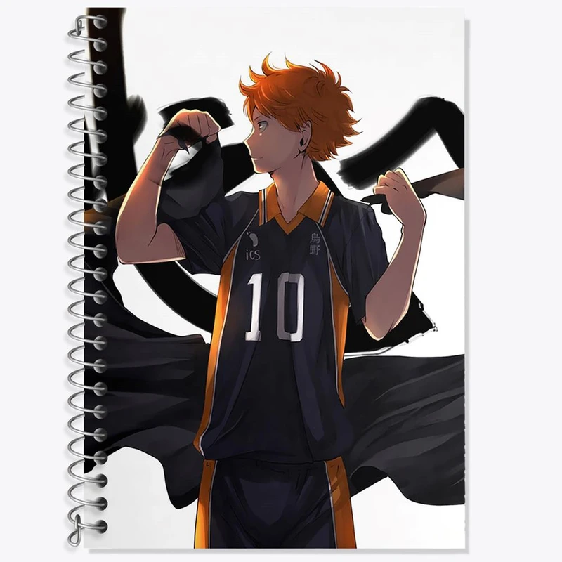 دفتر زبان 50 برگ خندالو مدل دو خط طرح هیناتا شویو انیمه آبشار سرنوشت هایکیو کاگیاما کد 11177