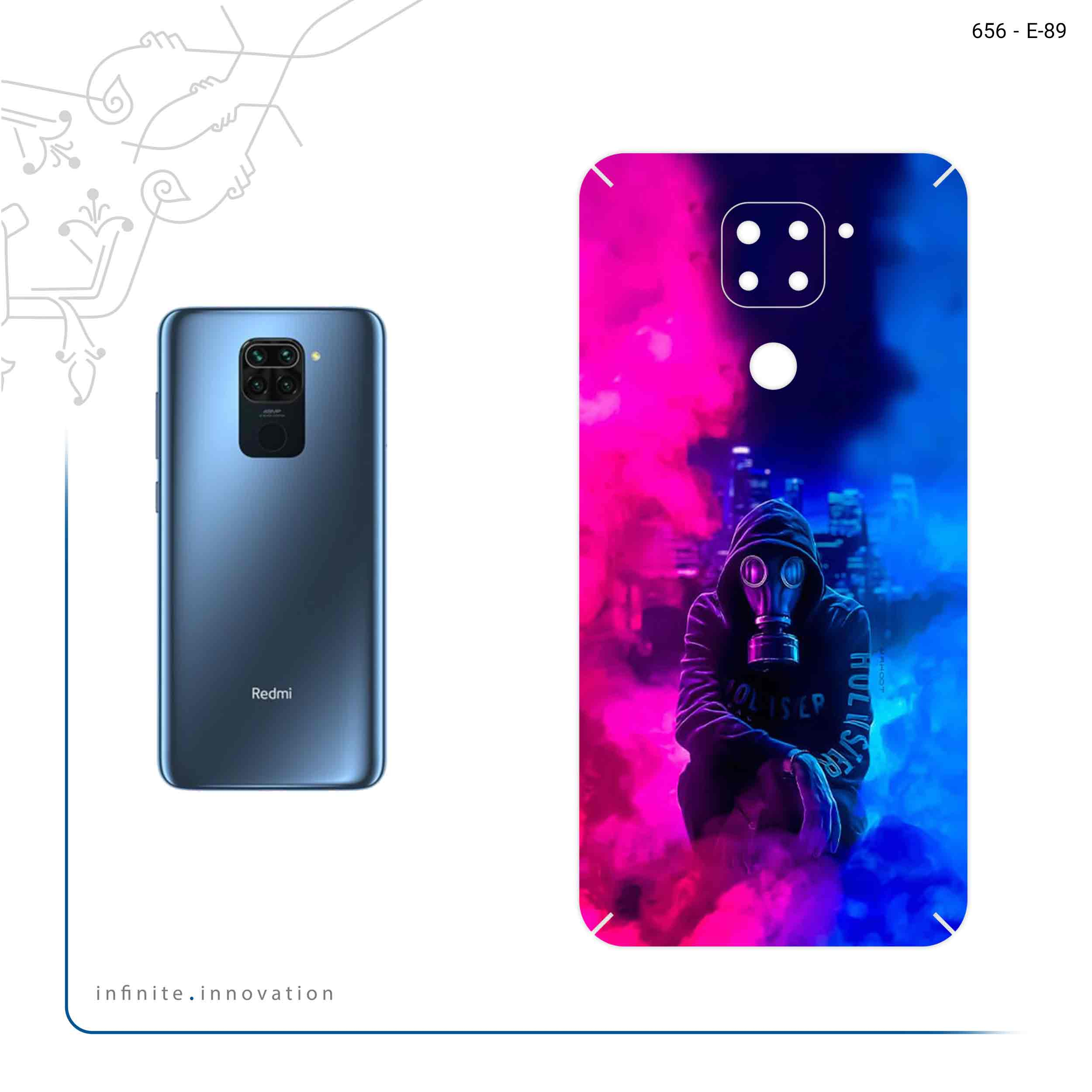 برچسب پوششی ماهوت مدل Smoke Rainbow Digital Art 2 مناسب برای گوشی موبایل شیائومی Redmi 10X