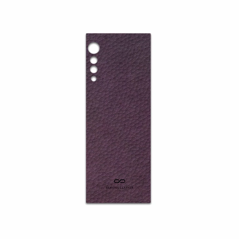 برچسب پوششی ماهوت مدل Purple-Leather مناسب برای گوشی موبایل ال جی Velvet 5G