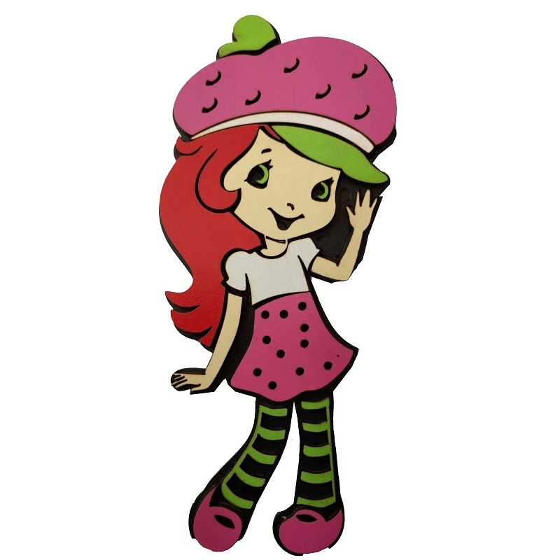 تاپر تزیین کیک به گز مدل دختر توت فرنگی کد 031