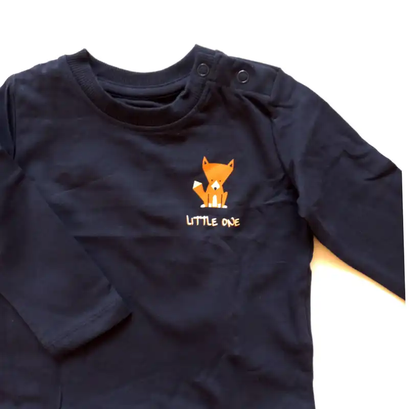 تی شرت آستین بلند نوزادی لوپیلو مدل روباهی