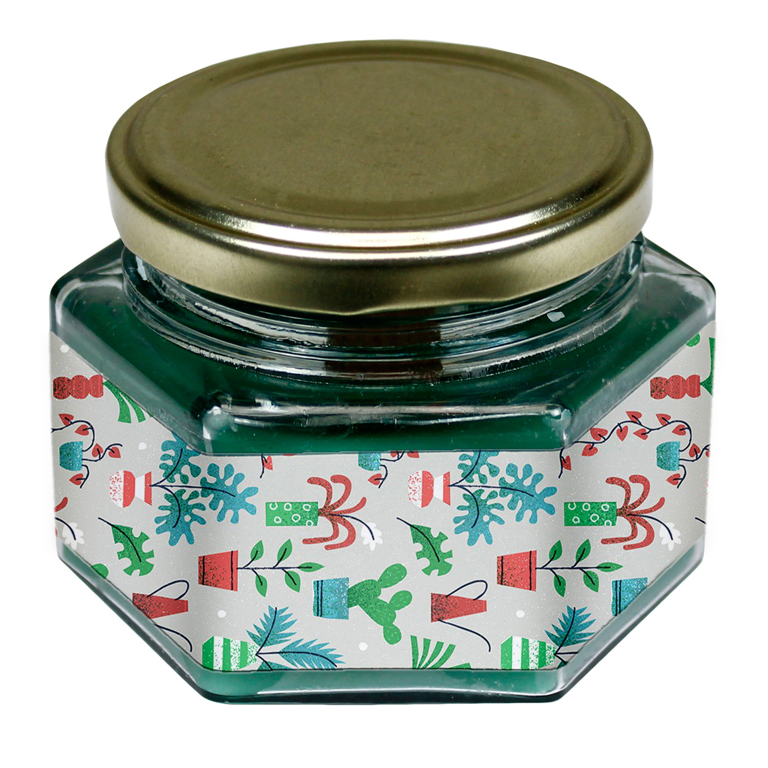 شمع لیوانی طرح کاکتوس مدل C257