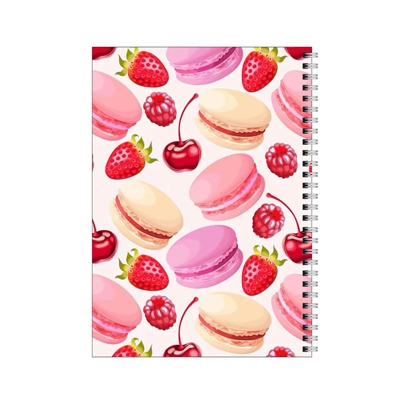 دفتر مشق 100 برگ بامبیلیپ طرح ماکارون و توت فرنگی کد 3256686