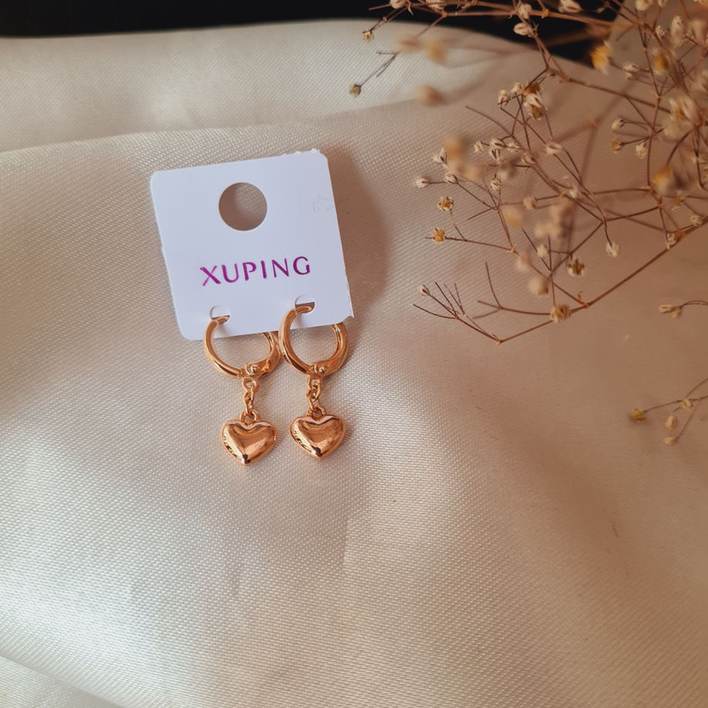 گوشواره زنانه ژوپینگ مدل حلقه ای قلب قلبی گوشواره زنانه ژوپینگ مدل حلقه ای قلب قلبی