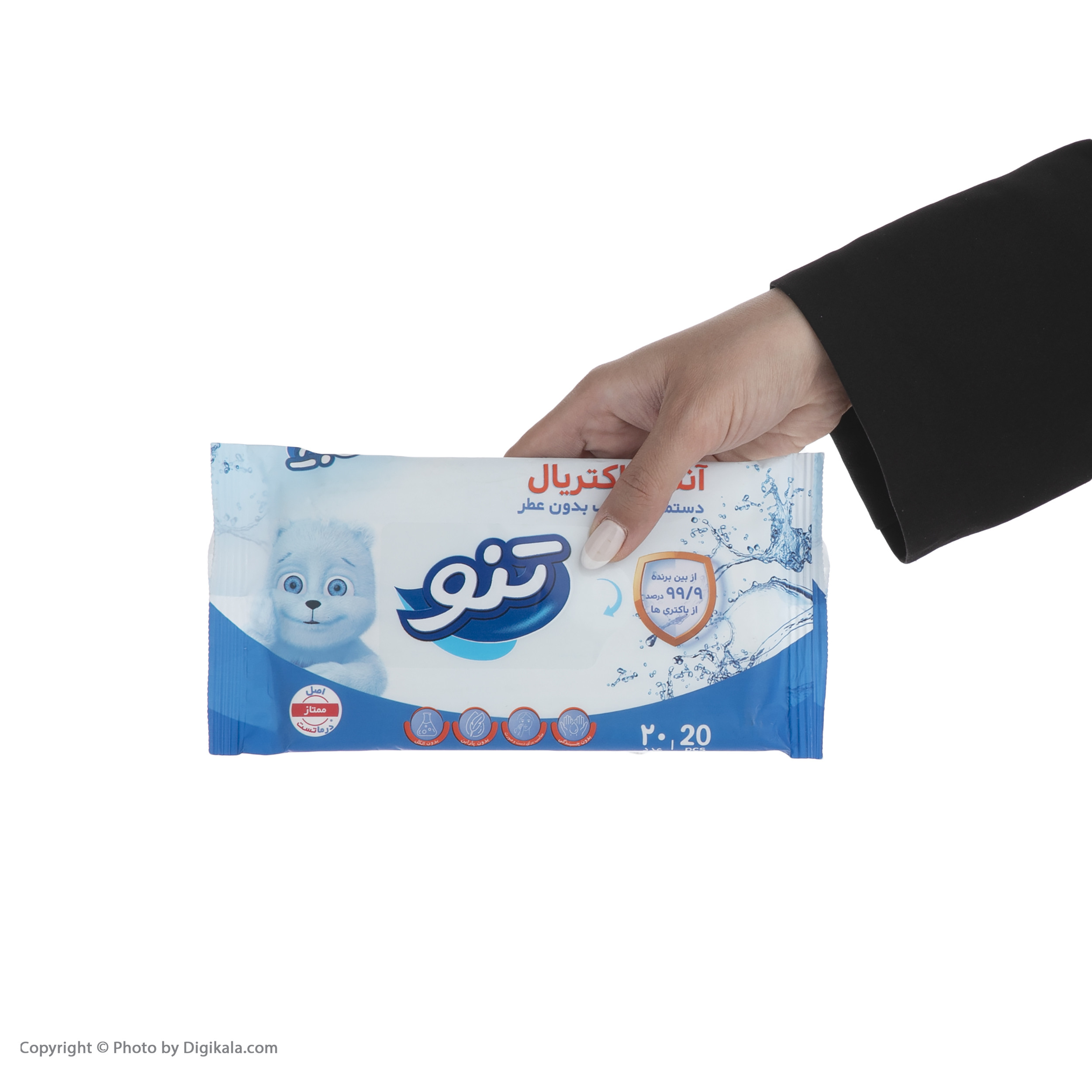دستمال مرطوب تنو مدل آنتی باکتریال بسته 20 عددی دستمال مرطوب تنو مدل آنتی باکتریال بسته 20 عددی