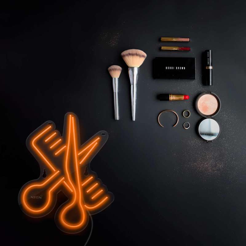 چراغ دیواری نئون دیزاین طرح Barber_ORG