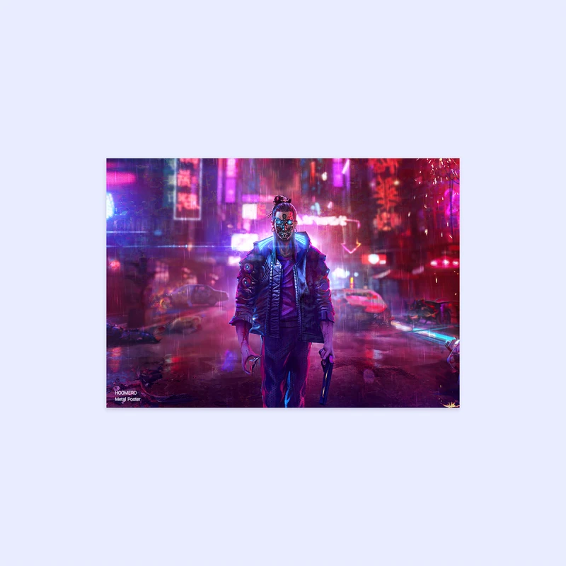 پوستر هومرو مدل فلزی طرح بازی سایبرپانک کد PS300