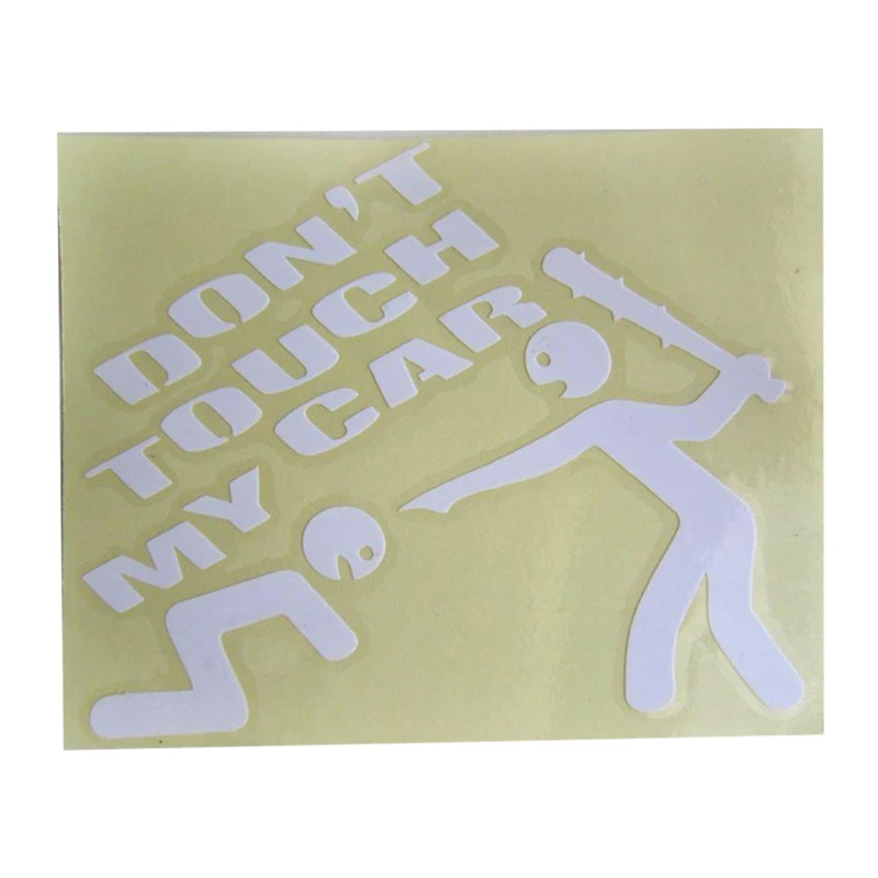 برچسب خودرو طرح dont touch my car کد sfid1013