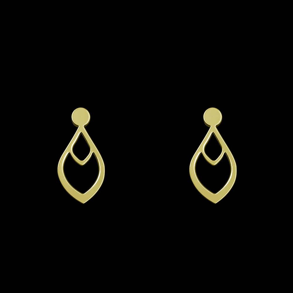 گوشواره طلا 18 عیار زنانه مدوپد مدل اشک کد GA1-12042