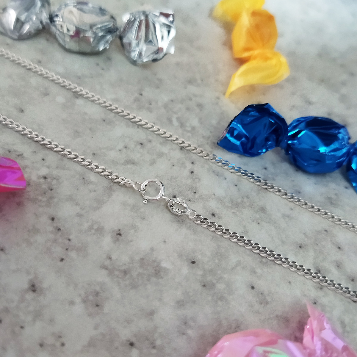 زنجیر نقره زنانه سلین کالا مدل کارتیه T50