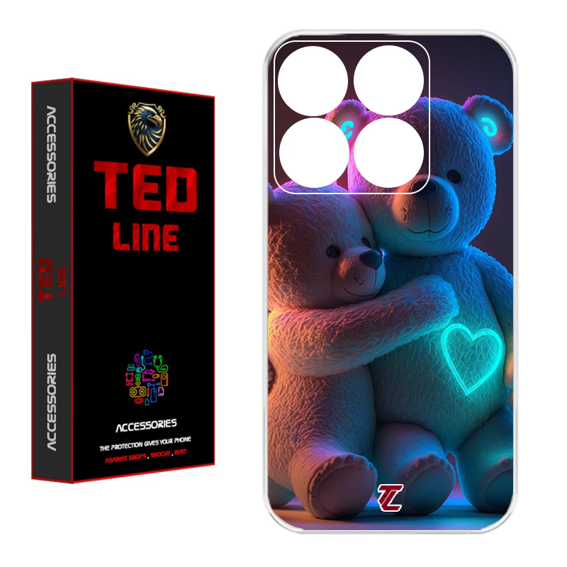 کاور تد لاین طرح خرس عاشق کد 1112 مناسب برای گوشی موبایل شیائومی Mi 14T / 14T Pro