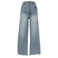 شلوار جین بگ زنانه مدل شافل کد 20270