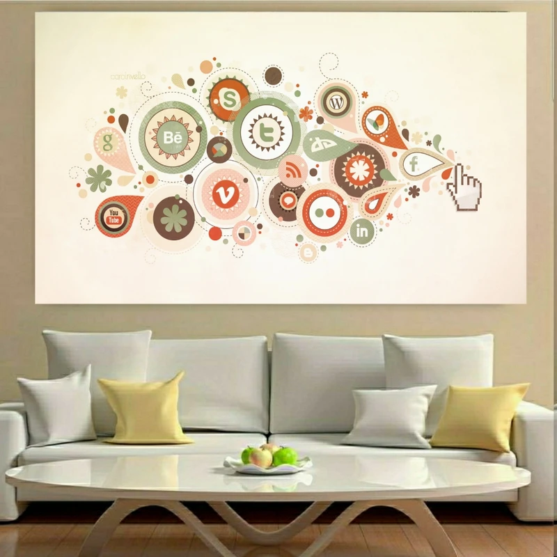  پوستر دیواری طرح فضای مجازی مدل PU162