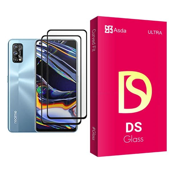 محافظ صفحه نمایش آسدا مدل DS Glass MIX002 مناسب برای گوشی موبایل ریلمی 7 Pro بسته دو عددی