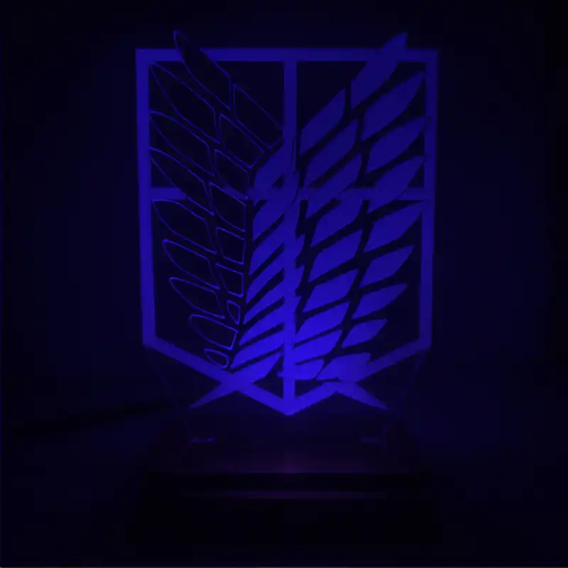 چراغ خواب طرح لوگو گروه شناسایی انیمه attack on titan مدل کلید دار