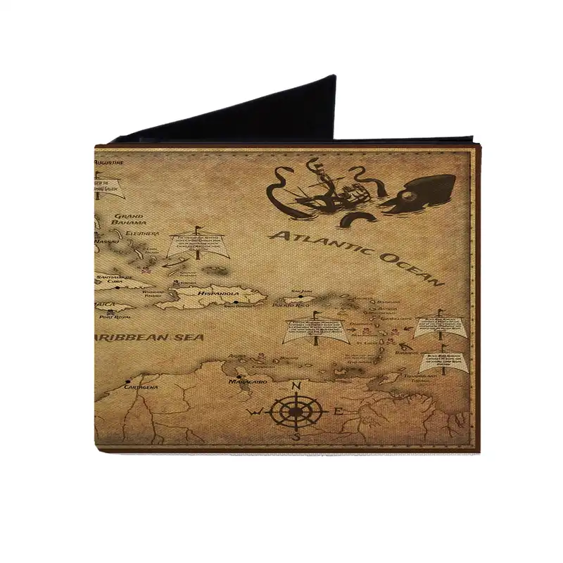 کیف پول طرح نقشه دزدان دریایی کارائیب مدل kp310