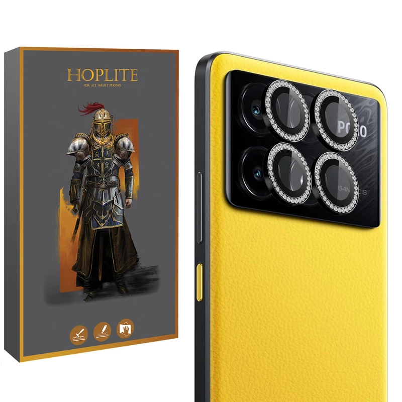 محافظ لنز دوربین رینگی هاپلایت مدل Diamond Protector HL مناسب برای گوشی موبایل شیائومی Poco X6 Pro