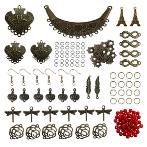 ملزومات ساخت زیورآلات خط هنر مدل خرجکار برنزی بسته 120 عددی