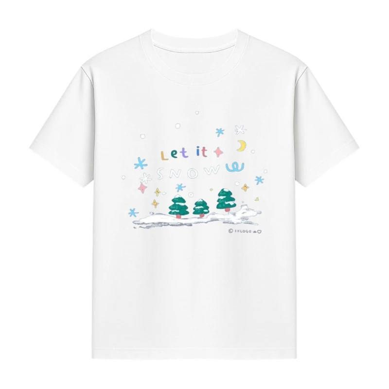 تی‌شرت آستین کوتاه دخترانه مدل کریسمسی کد p12 