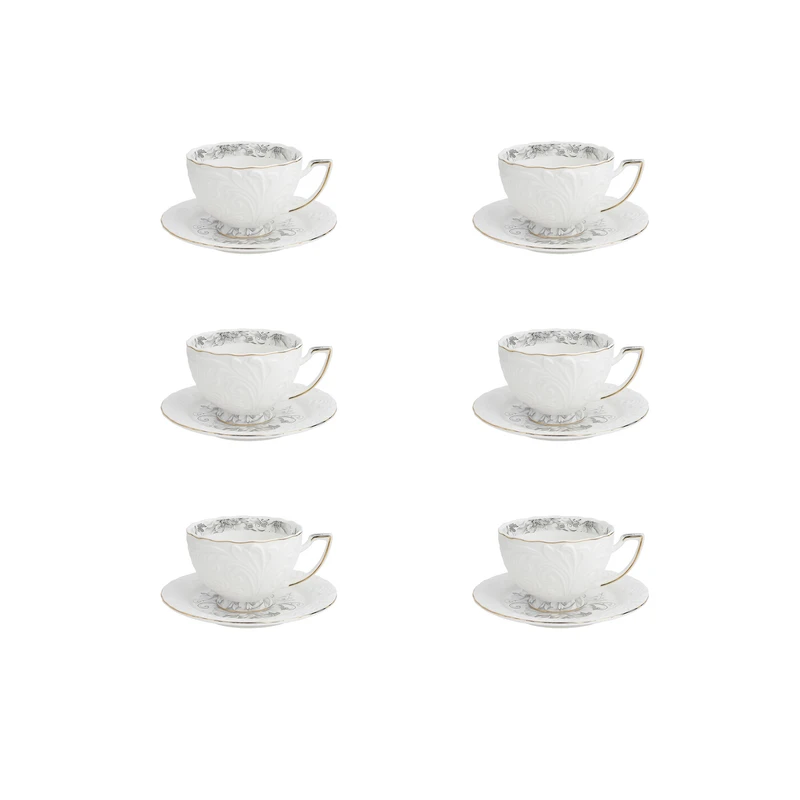 سرویس قهوه خوری 12 پارچه 6 نفره شاهین مدل dantella f