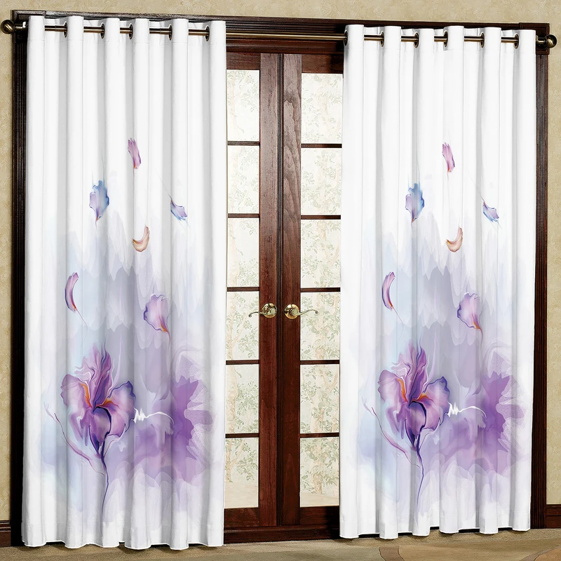  پرده مدل گل دار مخمل پانچی کد 485 سایز 140x280 سانتی متر