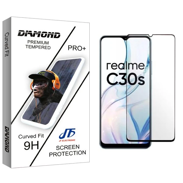 محافظ صفحه نمایش شیشه ای جی اف مدل Diamond مناسب برای گوشی موبایل ریلمی C30s