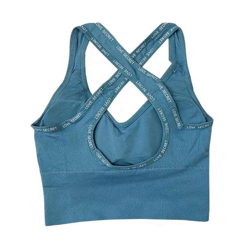 نیم تنه ورزشی زنانه مدل نگین دار کد NT03-01 رنگ آبی