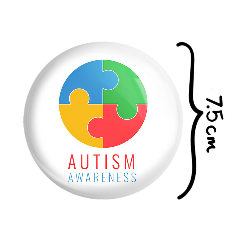 آینه جیبی خندالو طرح اتیسم Autism مدل تاشو کد 26728