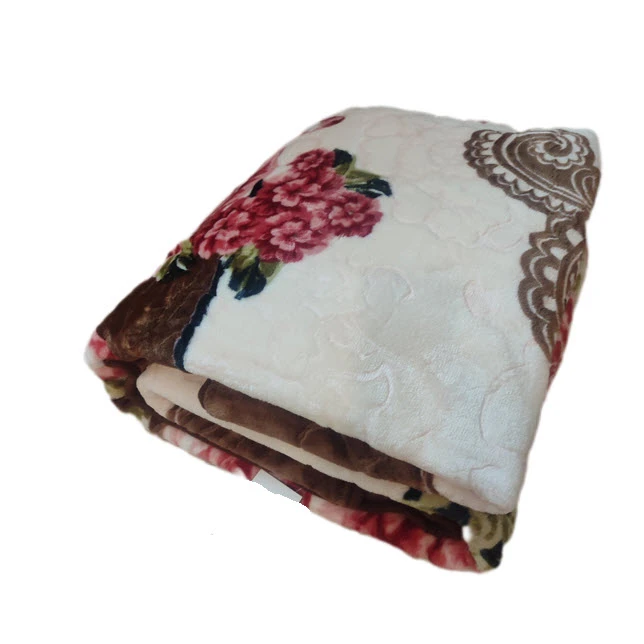 پتو گلبافت مدل گل برجسته کد 669 سایز 240x220 سانتی متر