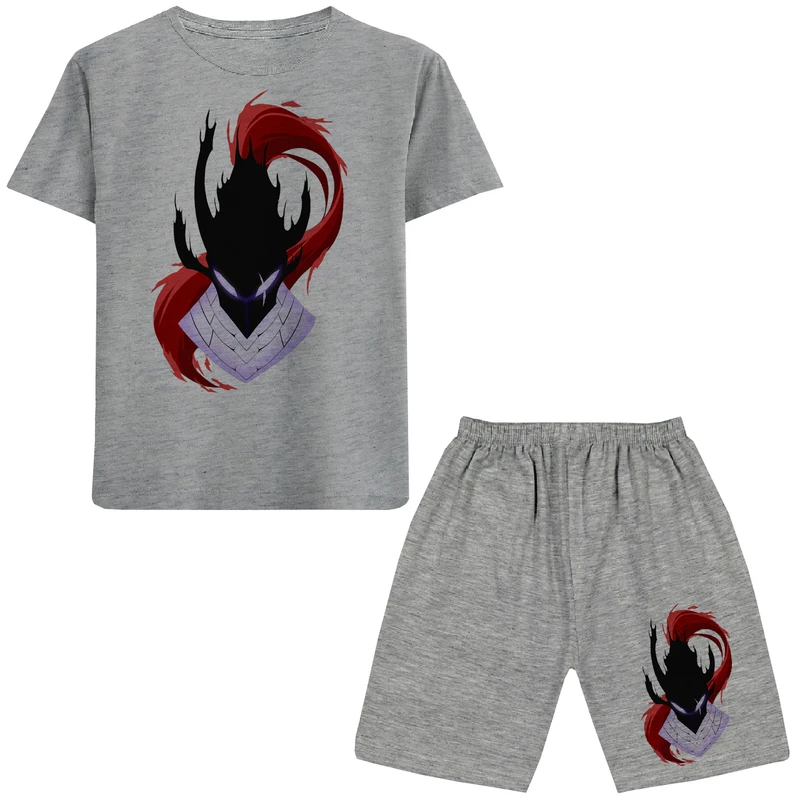 ست تی شرت و شلوارک پسرانه مدل انیمه W105