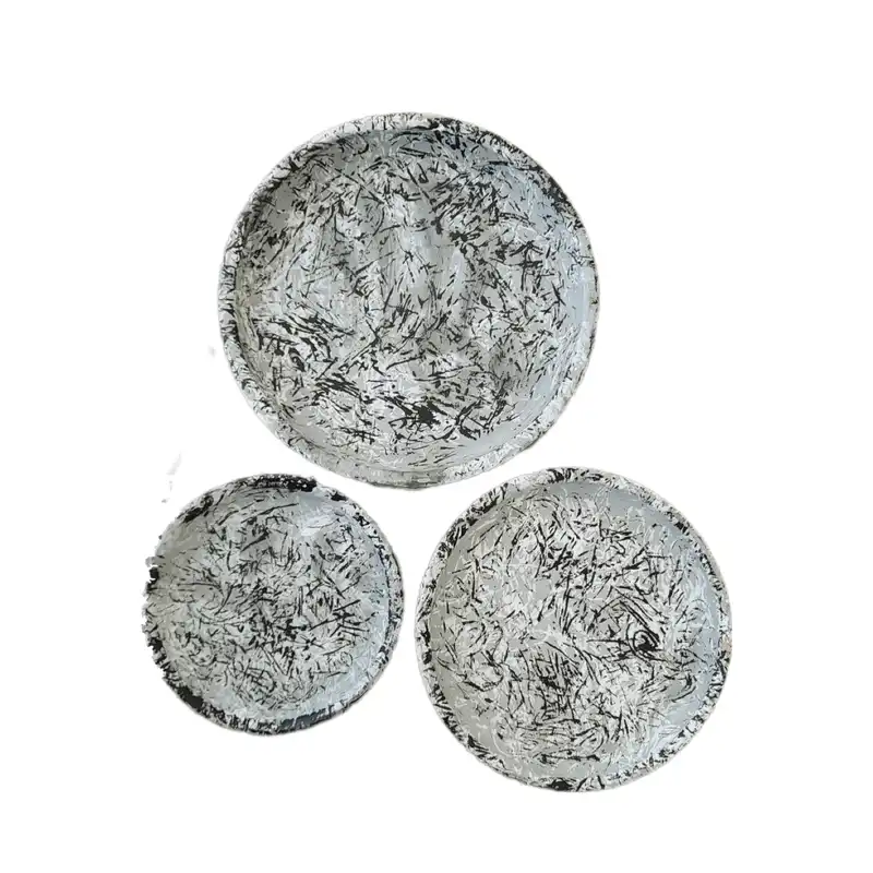 زیر گلدانی سفالی مدل پتینه کد s3024 مجموعه 3 عددی