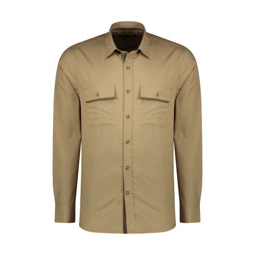 پیراهن آستین بلند مردانه پاتن جامه مدل کتان 102721010014121 