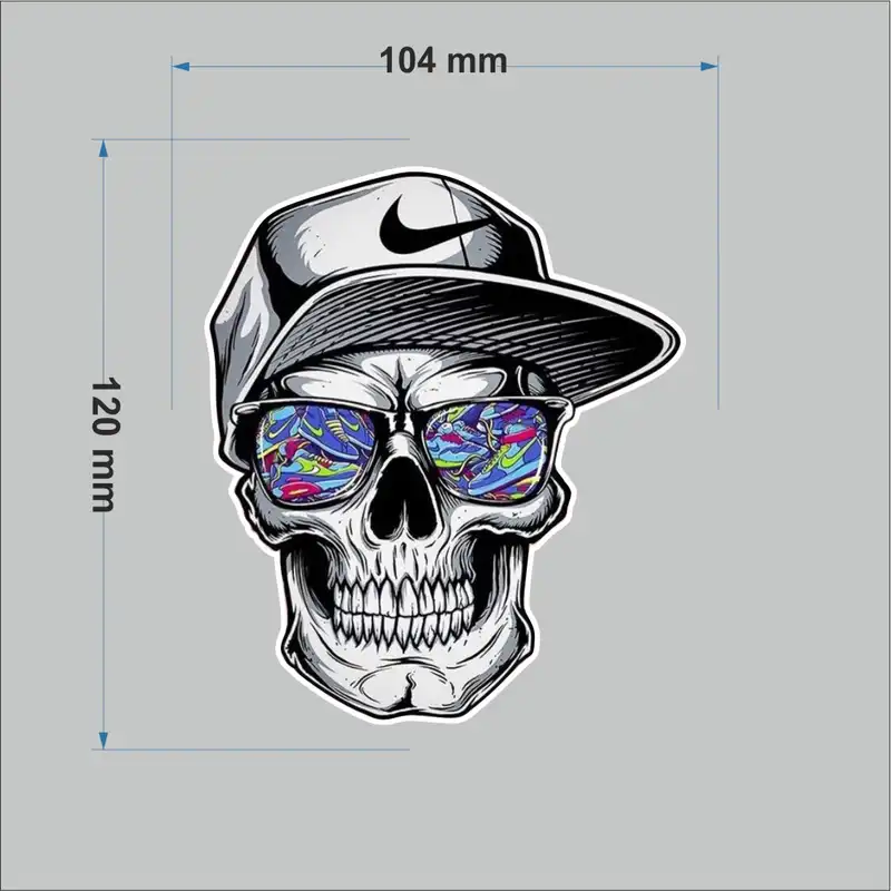 برچسب بدنه خودرو طرح اسکلت کد z27