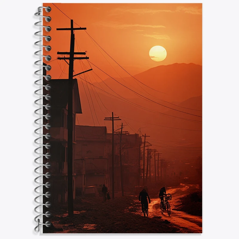 دفتر لغت 50 برگ خندالو طرح غروب کد F489