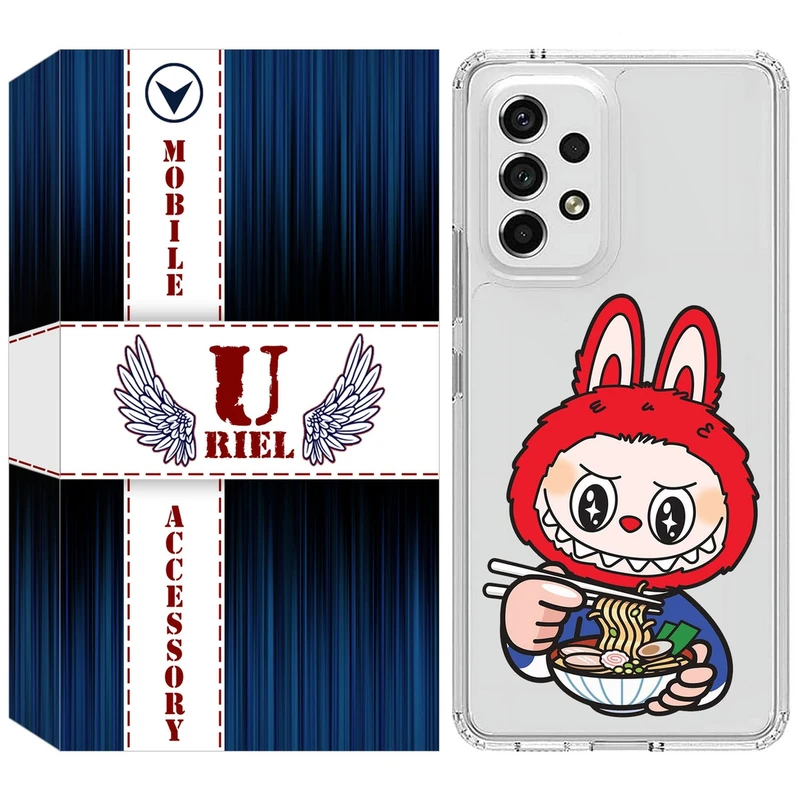 کاور یوریل مدل Clear کد 117 طرح لبوبو Labubu مناسب برای گوشی موبایل سامسونگ Galaxy A32 5G / M32 5G