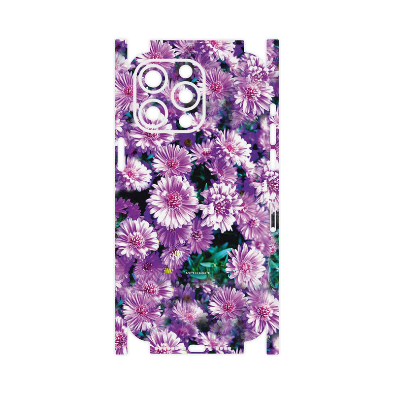 برچسب پوششی ماهوت مدل Purple_Flower-FullSkin مناسب برای گوشی موبایل اپل iPhone 15 Pro Max