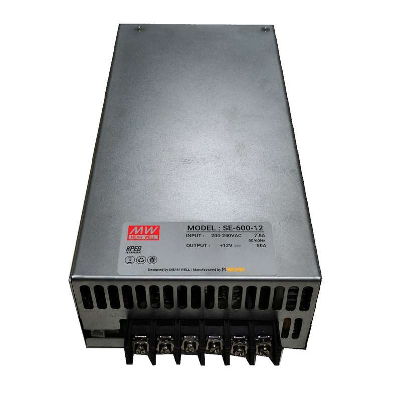  منبع تغذیه سوئیچینگ 12 ولت 50 آمپر مینول پاوران  مدل SE-600-12