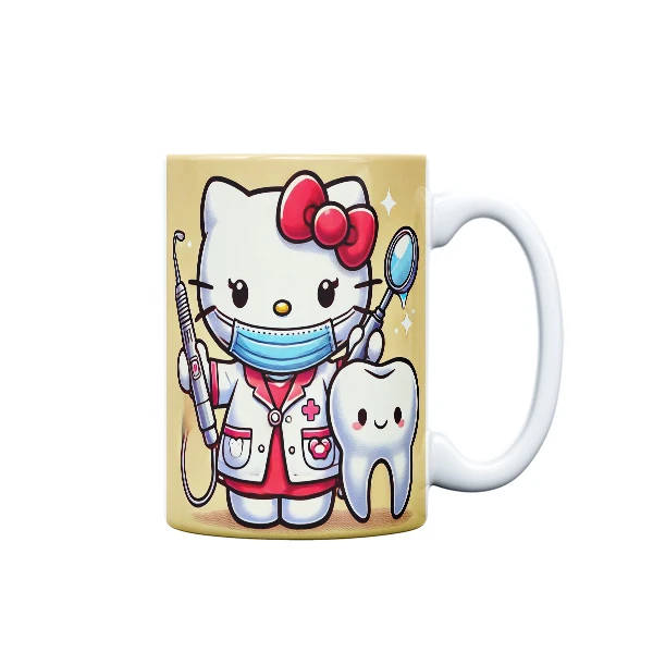 ماگ مدل عروسکی طرح هلوکیتی کد 1053