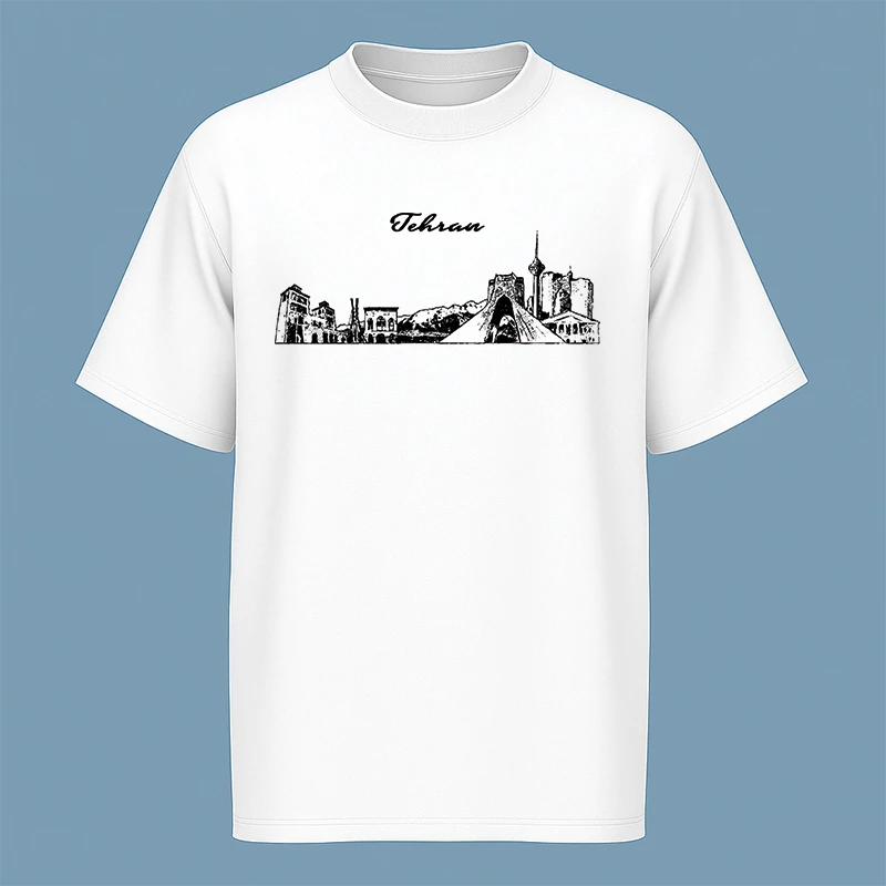تی‌شرت آستین کوتاه مردانه مدل ایران زیبا کد c90