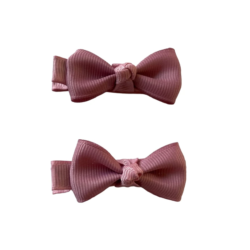 گیره مو دخترانه مدل انبری پاپیون ساده E001 بسته 2 عددی